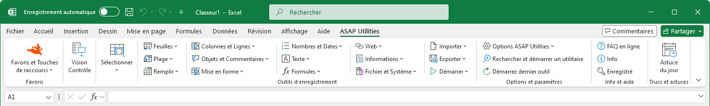 Excel with ASAP Utilities